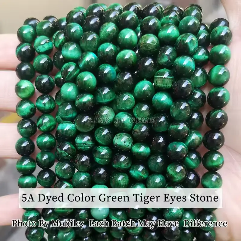 JD AAAAA + 15 colori 4 6 8 10 12 14mm pietra naturale multicolore occhio di tigre perline allentate rotonde per la creazione di gioielli