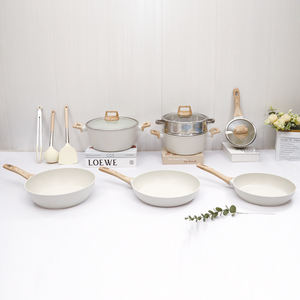 Ensemble de Casseroles et Poêles de Cuisine Antiadhésives en Aluminium Moulé, Batterie de Cuisine Aspect Granit avec Fond à <span class=keywords><strong>Induction</strong></span> - Product Image 3