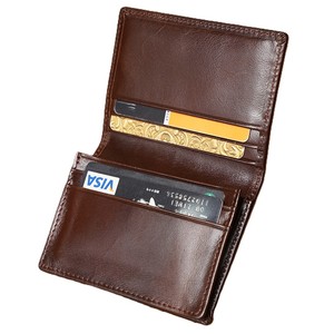 Cadeaux pour hommes Porte-cartes d'identité porte-cartes personnalisé Porte-cartes en cuir <span class=keywords><strong>chocolat</strong></span> de luxe Portefeuilles en cuir véritable - Product Image 2