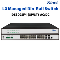 Switch Ethernet industriel L3 géré en rack, 28 ports Gigabit RJ45, 4 ports SFP Uplink en option, alimentation PoE AC/DC, débit de transfert de 41,7 Mpps