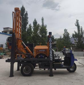 Tricycle de moteur diesel de plate-forme de forage de puits d'eau portatif de 200 mètres plate-forme de forage de mine de Huida Huida comportant l'option de noyau de moteur de pompe - Product Image 1