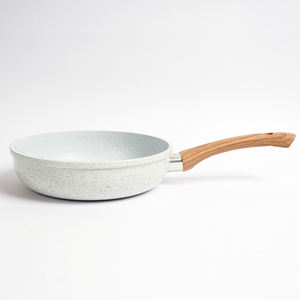 مقلاة ألمنيوم بطلاء غير لاصق وشعار مخصص وقاعدة للطبخ بالحث الحراري وتصميم رخامي متين للاستخدام في المطبخ - Product Image 5