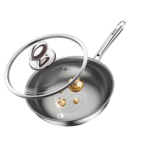 Kengqiang Titanium Uncoated Wok 32cm Deep 9.7cm For <b>Induction</b> Cooking Home Use Non Stick Frying <b>Pan</b> - Product Image 3