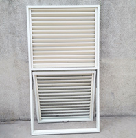Fenêtre de ventilation verticale industrielle en PRV (polymère renforcé de fibres de verre) avec persienne, pare-soleil et panneau d'aération résistant à la corrosion