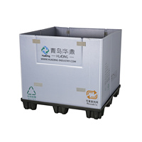 Boîte de stockage empilable en plastique pour l'agriculture en conteneurs avec couvercle et roues, bac à palettes robuste, logo personnalisé