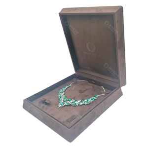 Shero lujo terciopelo pendiente collar joyero conjunto para anillo brazalete pulsera colgante caja de embalaje con logotipo - Product Image 4