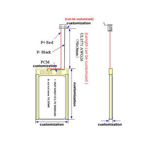 핫 세일 5000mAh 4.2V 충전식 리튬 폴리머 배터리 파우치 리튬 이온 배터리 6458110 모델 - Product Image 4