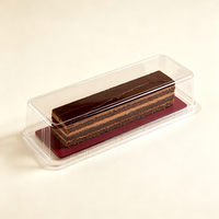 Boîte thermoformée carrée personnalisable de qualité alimentaire pour gâteau chiffon, snack, pâtisserie, emballage de vente au détail pour boulangerie