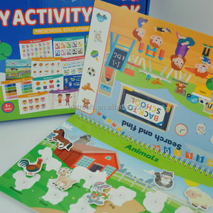 Enfants Mini aléatoire Mandarin trafic sirène <span class=keywords><strong>ferme</strong></span> Animal laminé Velcro autocollants livre occupé livre pour les tout-petits 1-3 - Product Image 5