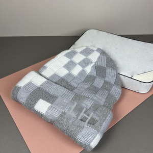 Popular Winter Double-sided <strong>Wool</strong> Blend <strong>Beanie</strong> 3D Embroidery Big Letter Stylish Warm Soft Knitted <strong>Hat</strong> - Product Image 1