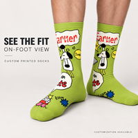 Chaussettes personnalisées OEM pour adultes, chaussettes d'automne en polyester/nylon/coton/fibre de bambou/laine, résistantes aux déchirures, impression numérique 360° sans couture
