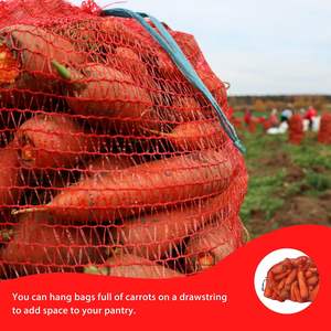 Huamaohengchun Paquete de 24 Bolsas de Malla Duraderas de 31''x20'' para Cebollas, Reutilizables con Cordón, Material LDPE, Bolsas de Almacenamiento para Cebollas y Verduras - Product Image 4