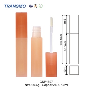 Vente en gros de contenants pour gloss à lèvres en PETG de 4,5 à 7,0 ml, tubes à gloss personnalisés avec logo, couleur personnalisée, tubes à gloss vides - Product Image 2