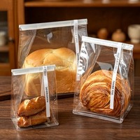Sac à pain transparent de 450g avec fermeture thermoscellée et bords roulés pour pâtisseries et gâteaux faits maison (matériau PET)
