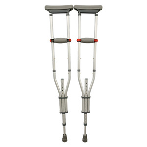 Folding Elbow <b>Crutches</b> Aluminum Alloy Height Adjustable 8-Level With Foam Grip For Adults <b>Walking</b> Aid - Product Image 2