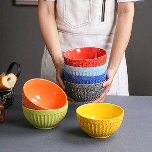 Cuenco de cerámica duradero para <span class=keywords><strong>cereales</strong></span>, vajilla de cocina colorida para uso doméstico, cantidad mínima de pedido requerida - Product Image 1
