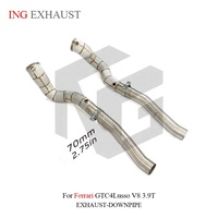 Collecteur d'échappement en acier inoxydable ING pour Ferrari GTC4Lusso V8 3.9T avec bouclier thermique, pièces de tuning automobile de haute qualité