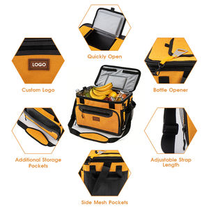 حقيبة تبريد قابلة للطي معزولة مع شعار مخصص، سعة 30 علبة، تصميم مانع للتسرب، تخزين محمول للتخييم والسفر - Product Image 4