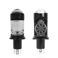 Lente LED H4 Bi-Color de 3 Colores con Línea de Corte Nítida, Mini Proyector H4 de 90W, Bombilla H4 Tricolor 3000K 4300K 6000K para Auto Moto RHD LHD