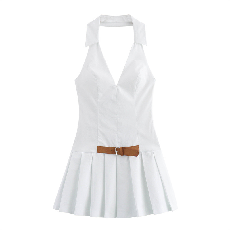 2025 Summer Vintage Women's Dress Europe and US Style Strap Decorated Fold Splicing Halter Dress for Tripping| Alibaba.com 2025 Summer Vintage Women's Dress Europe and US Style Strap Decorated Fold Splicing Halter Dress for Tripping| Alibaba.com