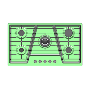 Estufa de <span class=keywords><strong>gas</strong></span> de acero inoxidable, dispositivo de seguridad de hierro fundido de 5 quemadores, estufa de <span class=keywords><strong>cocina</strong></span> de <span class=keywords><strong>gas</strong></span>, estufa integrada al por mayor en todo el mundo - Product Image 6