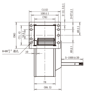 F3P120-DC072-020 310V Ventilateur CC intégré ultra-fin OEM avec roue à pales courbées vers l'avant, résout les problèmes de refroidissement dans les espaces restreints - Product Image 4