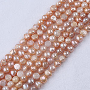 Promotion pour perles d'eau douce baroques de 8-9 mm, perles naturelles en vrac, deux côtés, trou latéral lumineux pour accessoires faits main en DIY - Product Image 4