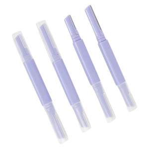 Dr. Giant Double-ended Eyebrow Trimmer Purple Plastic Rounded Tip For Women Beginners Safe Skin-friendly - Product Image 3