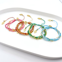 Bracelet d'amitié bohème fait main en perles MIYUKI, hypoallergénique, anti-ternissement, réglable, faible MOQ, bijoux d'été pour femme, idéal pour la plage