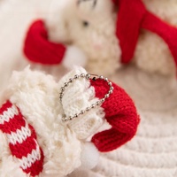 Mini ours en peluche de Noël avec écharpe, ornement, pendentif pour sapin de Noël, breloque de sac à dos, porte-clés, vente en gros