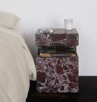 Table d'appoint en marbre naturel Mobilier de maison design Table multicolore Pilier en pierre de luxe Socle en marbre Table d'appoint Marmol Mesa