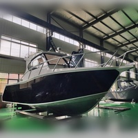 Yacht de sport en aluminium de 25 pieds et 7.7m pour l'Australie, bateau de pêche pilote à cabine marché Offre Spéciale, moteur hors-bord, bateau d'eau salée à vendre