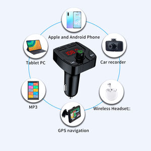 Transmetteur FM BT sans fil <span class=keywords><strong>moins</strong></span> <span class=keywords><strong>cher</strong></span> chargeur de voiture deux chargeur rapide USB prise en charge carte TF/USB lecteurs Mp3 de voiture - Product Image 6