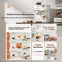 Machine à café à capsules AC-517E-2 |   Double chaudière 15 bars |   Extraction à chaud et à froid |   Machine à café semi-automatique avec moulin intégré pour la maison