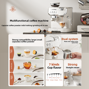 Machine à café à capsules AC-517E-2 |   Double chaudière 15 bars |   Extraction à chaud et à froid |   Machine à café semi-automatique avec moulin intégré pour la maison - Product Image 4