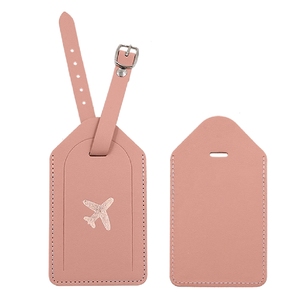 Portable PU Luggage Tag Fashion Travel Boarding Card Tag <b>Suitcase</b> Decorative Baggage Label Anti-lost Travel <b>Suitcase</b> Accessories - Product Image 1