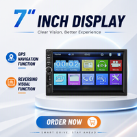 Autoradio avec écran tactile HD de 7 pouces pour CarPlay, lecteur CD, radio de tableau de bord, lecteur audio FM MP5, prise en charge de la caméra de recul