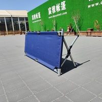 Lit de camping pliable modulaire léger en aluminium avec couleur personnalisée - Design moderne pour une utilisation en extérieur