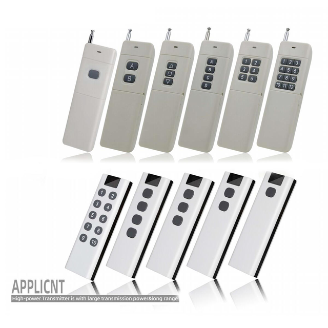 Certified 3000m Range RF Remote Control with Automatic Fixed 315/433MHz ASK Transmitter Long Range Wireless Learning Code