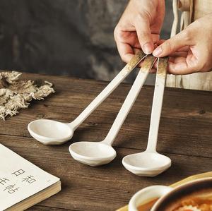 Japanese <strong>Ramen</strong> Melamine <strong>Spoons</strong> Commercial Large Kitchen Ladle Chinese Wood Soup Noodle <strong>Spoon</strong> - Product Image 2