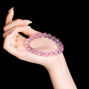Venta al por mayor de piedras preciosas naturales, amatista boliviana, pulsera de cuentas de cristal para mujeres, energía curativa, regalo de joyería de cristal - Product Image 6