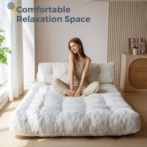 पूर्ण आकार के परिवर्तनीय सोफे बिस्तर सेट कम्प्रेस तह कमरे के लिए तकिया बैक समर्थन के साथ तकिया वापस समर्थन के साथ - Product Image 6