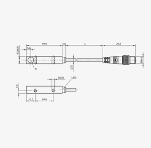 Sensor de Proximidad Inductivo Original B-ALLUFF BES01T6 BES Q08ZC-POC20B-BP00,37-GS49 PNP NC 2mm IP67 en Stock - Product Image 3