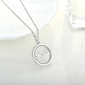 YILUN giorno della mamma gioielli Multi colore Zirconia 925 in argento Sterling amore ciondolo collana per le donne - Product Image 4