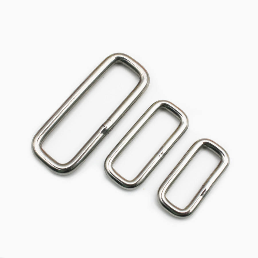 Steel Loop Rings Rectangle Stainless Steel Loop Ring Metal O Ring for Handbag Making ...