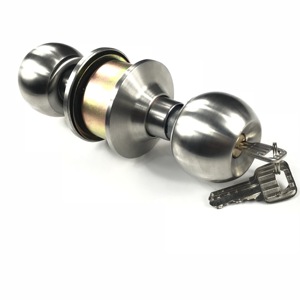 <span class=keywords><strong>Serratura</strong></span> cilindrica tubolare in lega di zinco con pomolo rotondo per motore elettrico e chiave meccanica - Product Image 3