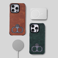 Étui pour téléphone pour iPhone 16 Pro Max 15 14 13 PU Leather Safety Airbag Magnetic Anti-drop Cases