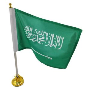 Wholesale Custom Country Saudi Arabia Truck Car Flagpole Mount Clip Vehicle Suction Cup Three-layer Portable Polyester <b>Flag</b> - Product Image 2