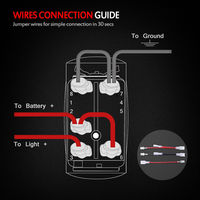 Interrupteur à bascule momentané pour klaxon, lumière LED, laser, pour camping-car, remorque, fourgon, voiture, bateau, voiturette de golf