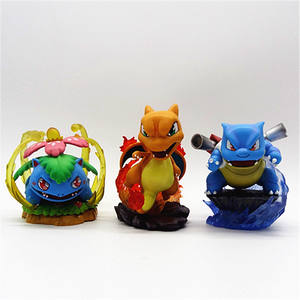 Figurine Pokémon Pikachu transformé en animal de compagnie, petit dragon de feu <span class=keywords><strong>Genji</strong></span>, fantôme Bulbasaur, grain de Pokémon, figurine d'action Pokémon - Product Image 1